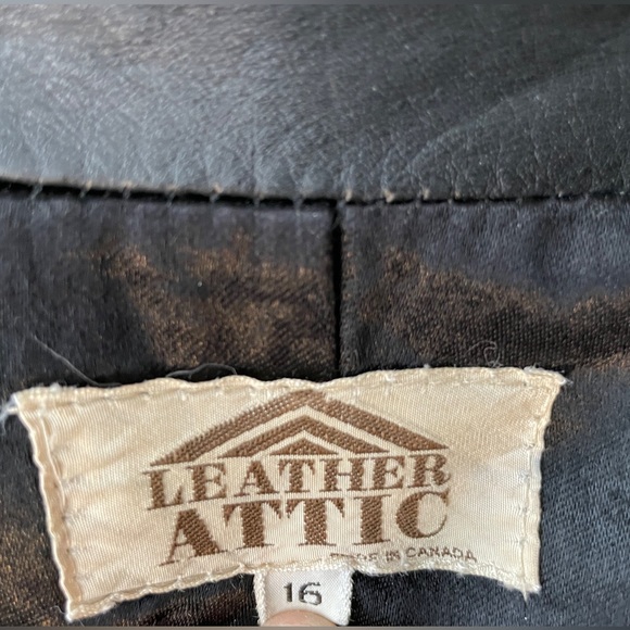 Vintage Leather Attic Moto Jacket size 16 (women’s medium) - Picture 4 of 6